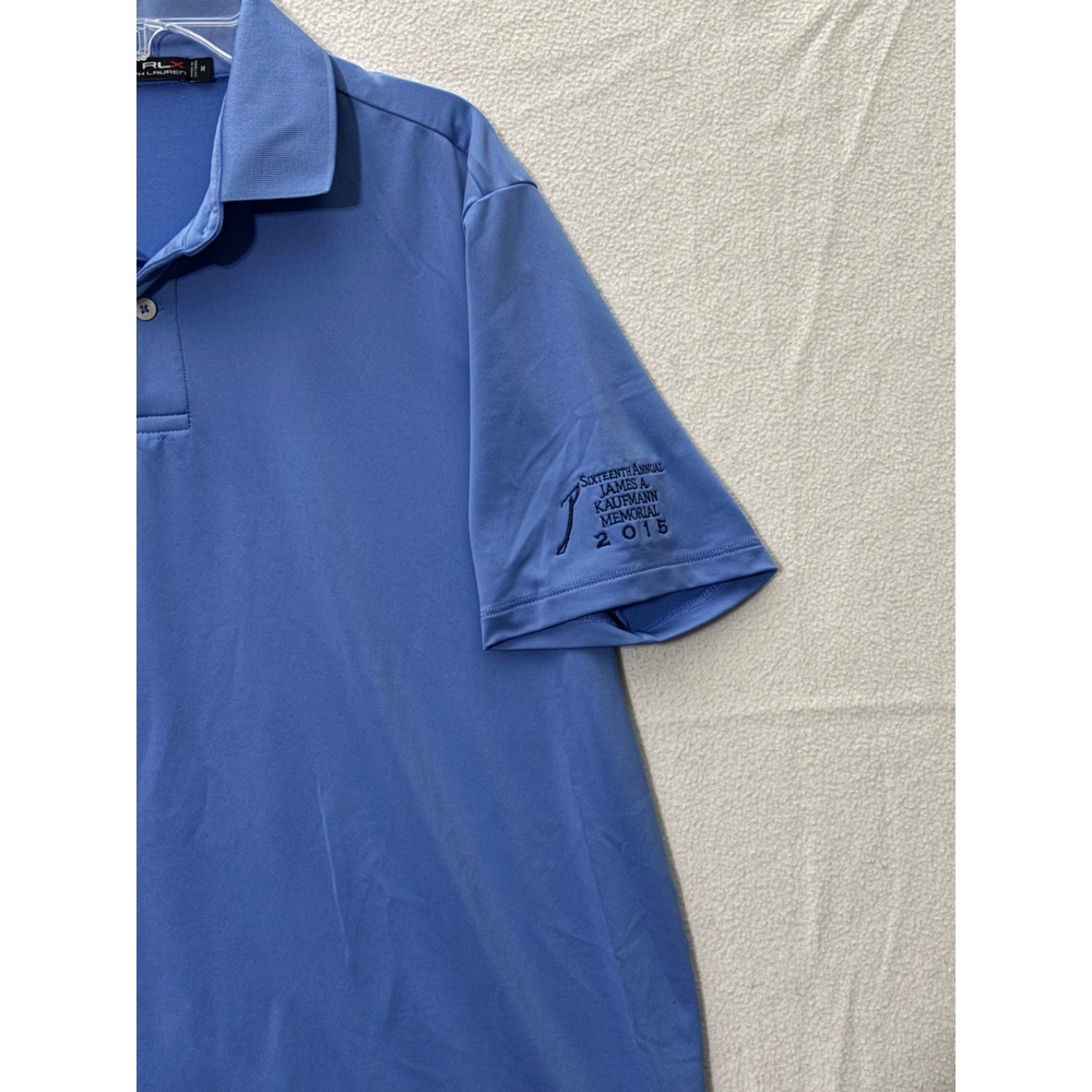 RLX Ralph Lauren Mens Blue‎ Performance Golf Polo Shirt M - Picture 3 of 5